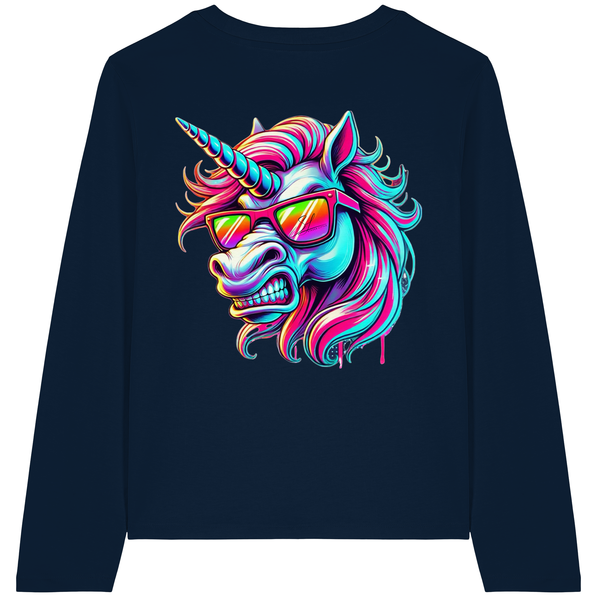 Funky Unicorn - T-shirt bio à manches longues pour femme