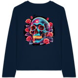 Glow Skull - T-shirt bio à manches longues pour femme