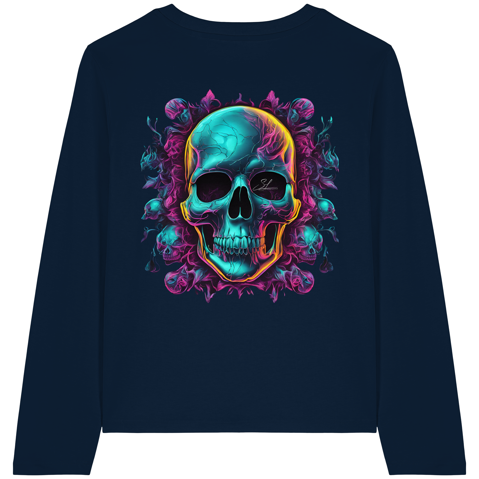 Crâne Galactique - T-shirt bio à manches longues pour femme