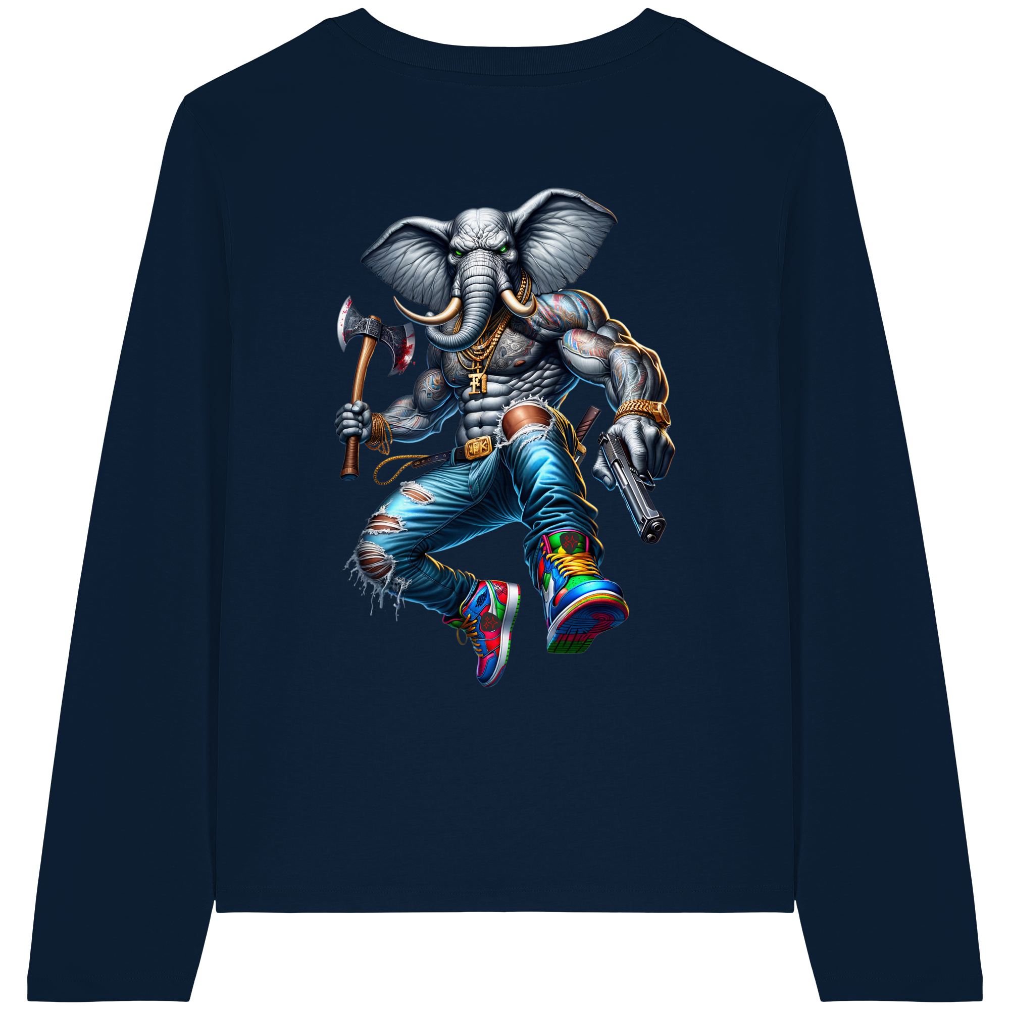 Elephant Warrior - Womens Organic Longsleeve