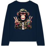 Jungle Ink Monkey - T-shirt bio à manches longues pour femme