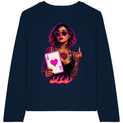 Queen of Hearts - Womens Organic Longsleeve T-Shirt