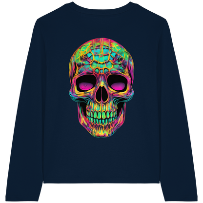 Psychedelic Skull - Womens Organic Longsleeve