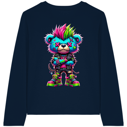 Punk Neon Teddy - Womens Organic Longsleeve