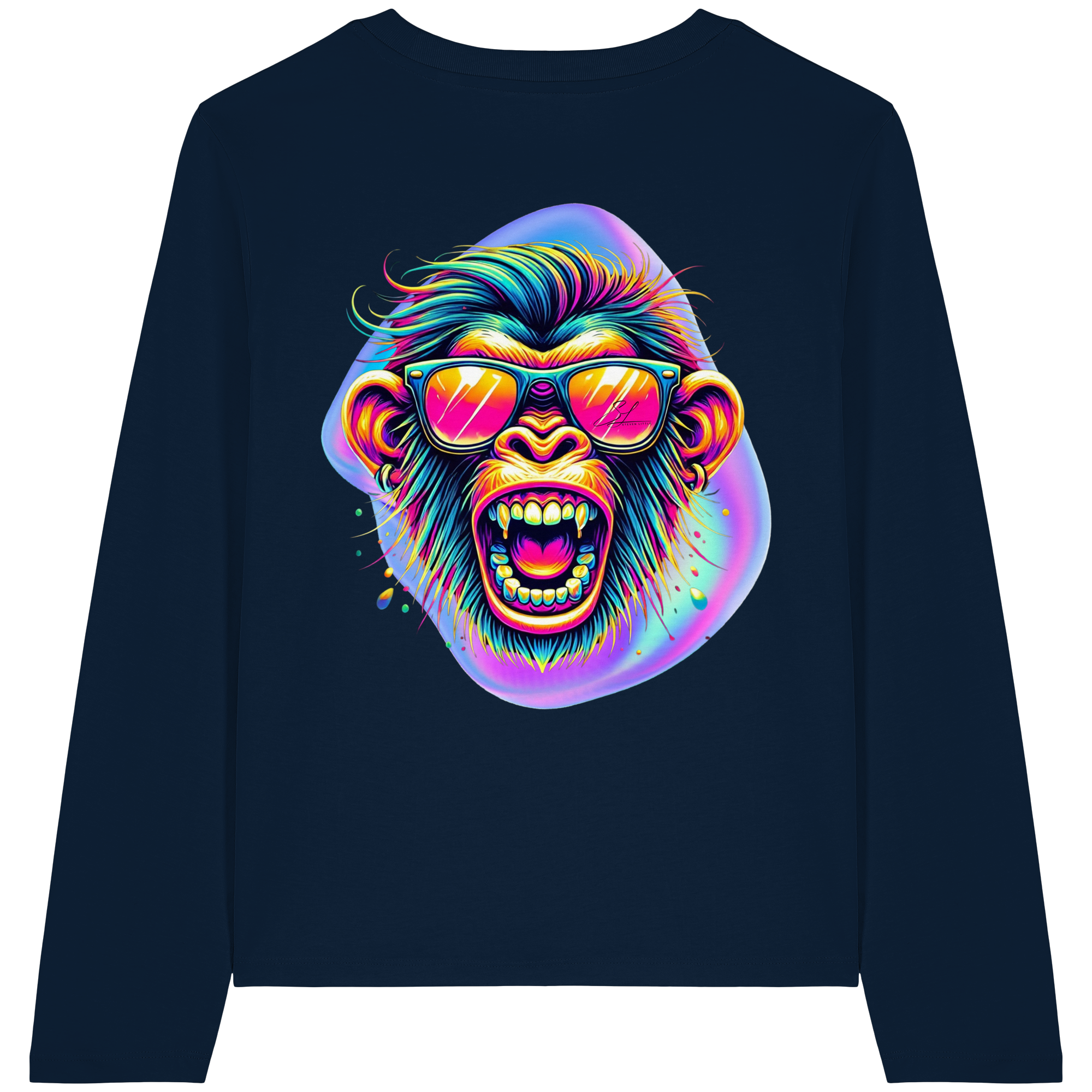 Crazy Chimp - T-shirt bio à manches longues pour femme