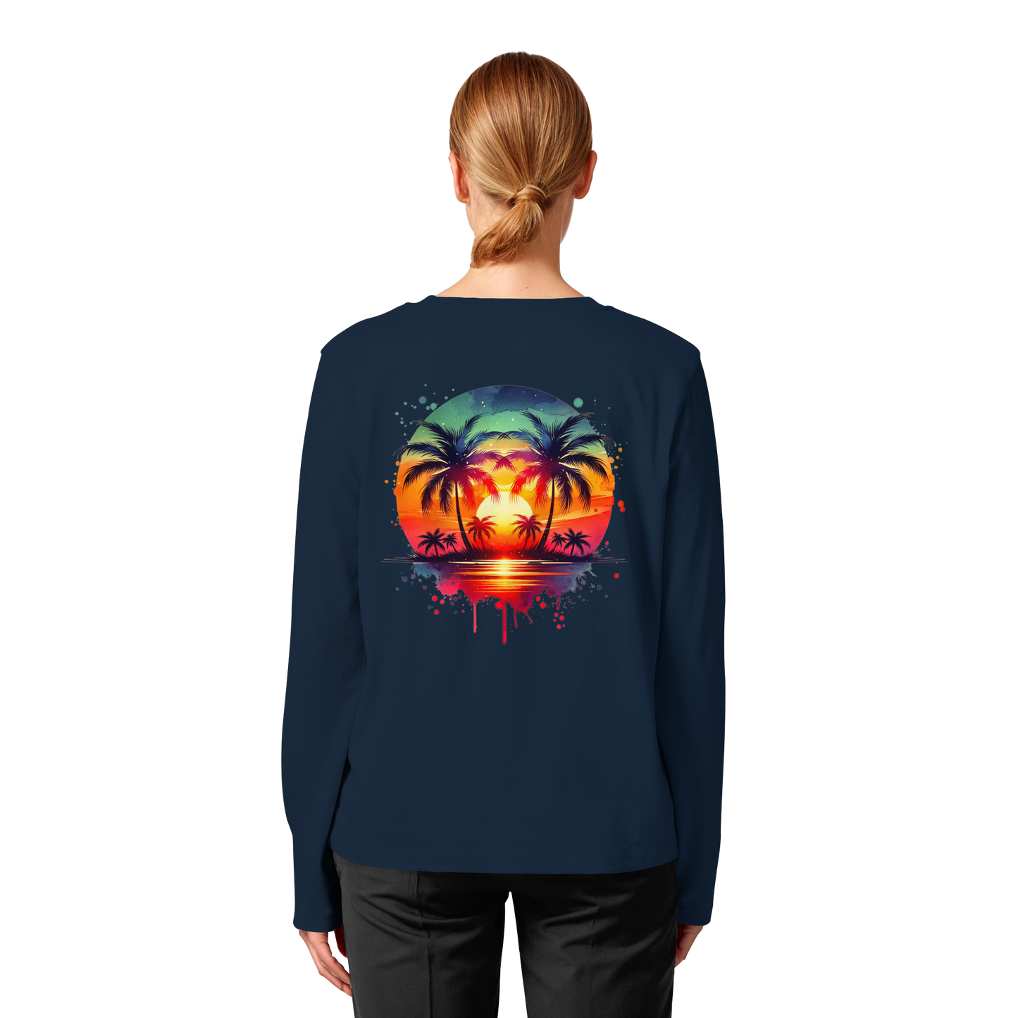 Tropical Sunset - Womens Organic Longsleeve