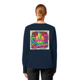 Ambiance de fête estivale - T-shirt bio à manches longues pour femme