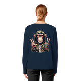 Jungle Ink Monkey - T-shirt bio à manches longues pour femme