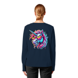 Funky Unicorn - T-shirt bio à manches longues pour femme