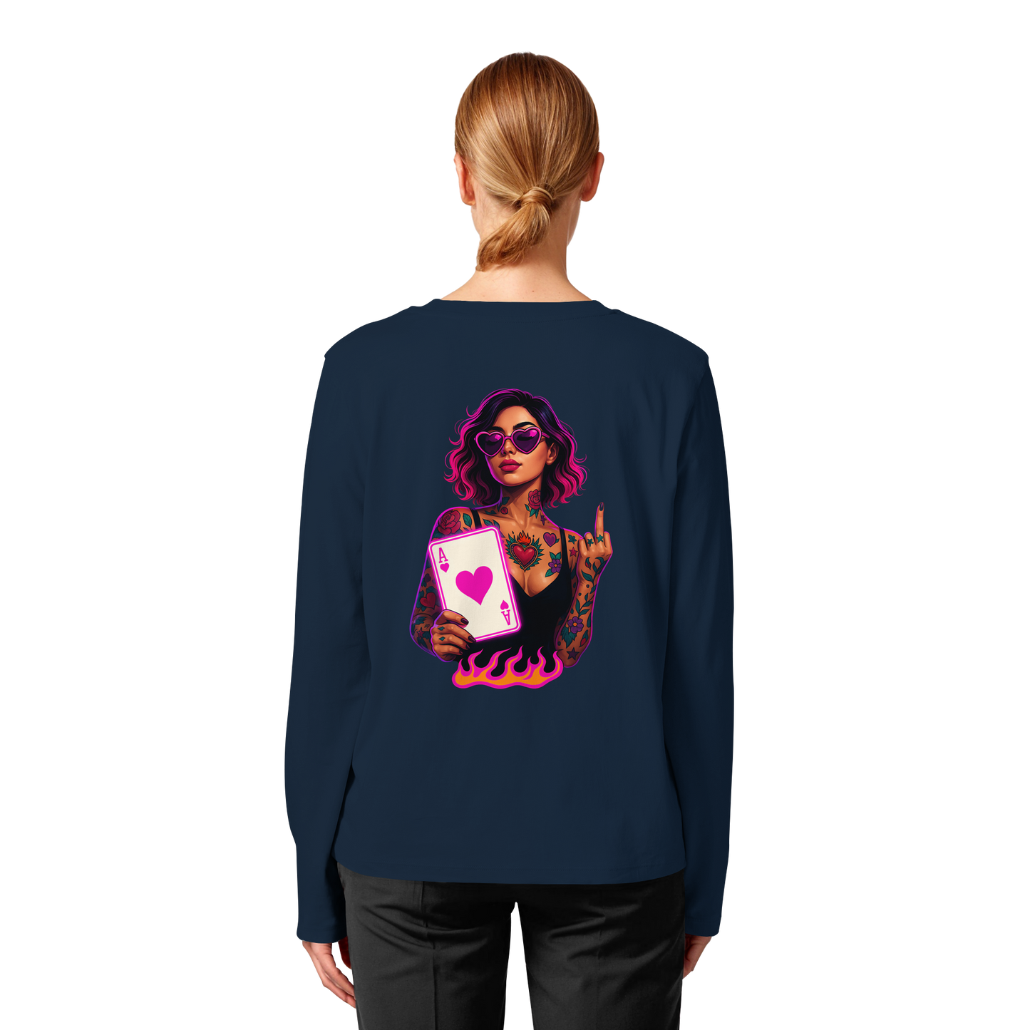 Queen of Hearts - Womens Organic Longsleeve