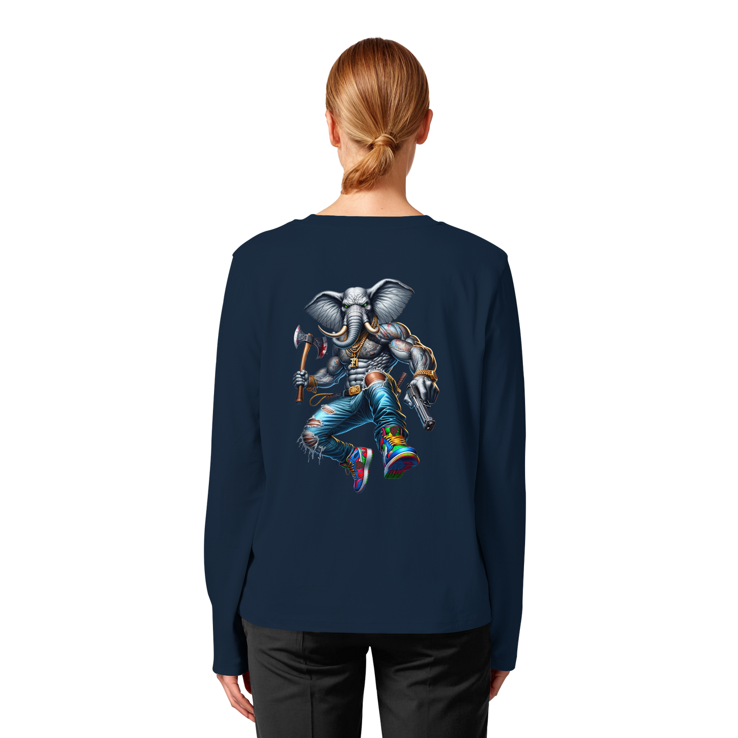 Elephant Warrior - Womens Organic Longsleeve