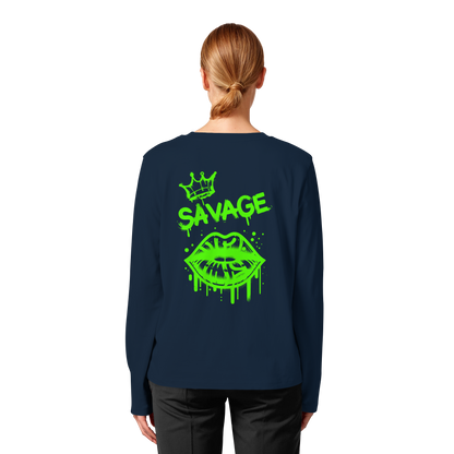 Kiss of Attitude - Womens Organic Longsleeve