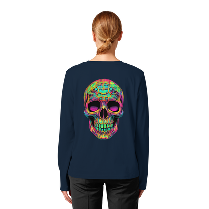 Psychedelic Skull - Womens Organic Longsleeve
