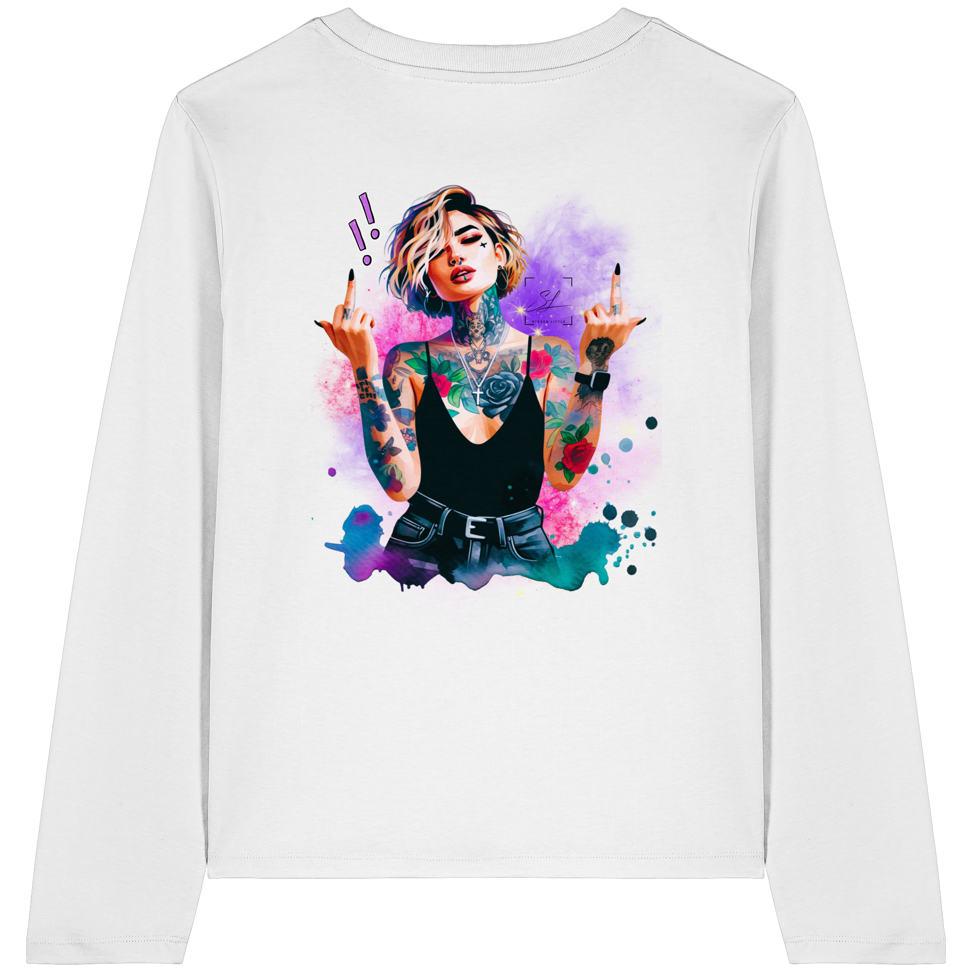 Rebel Rose - T-shirt bio à manches longues pour femme