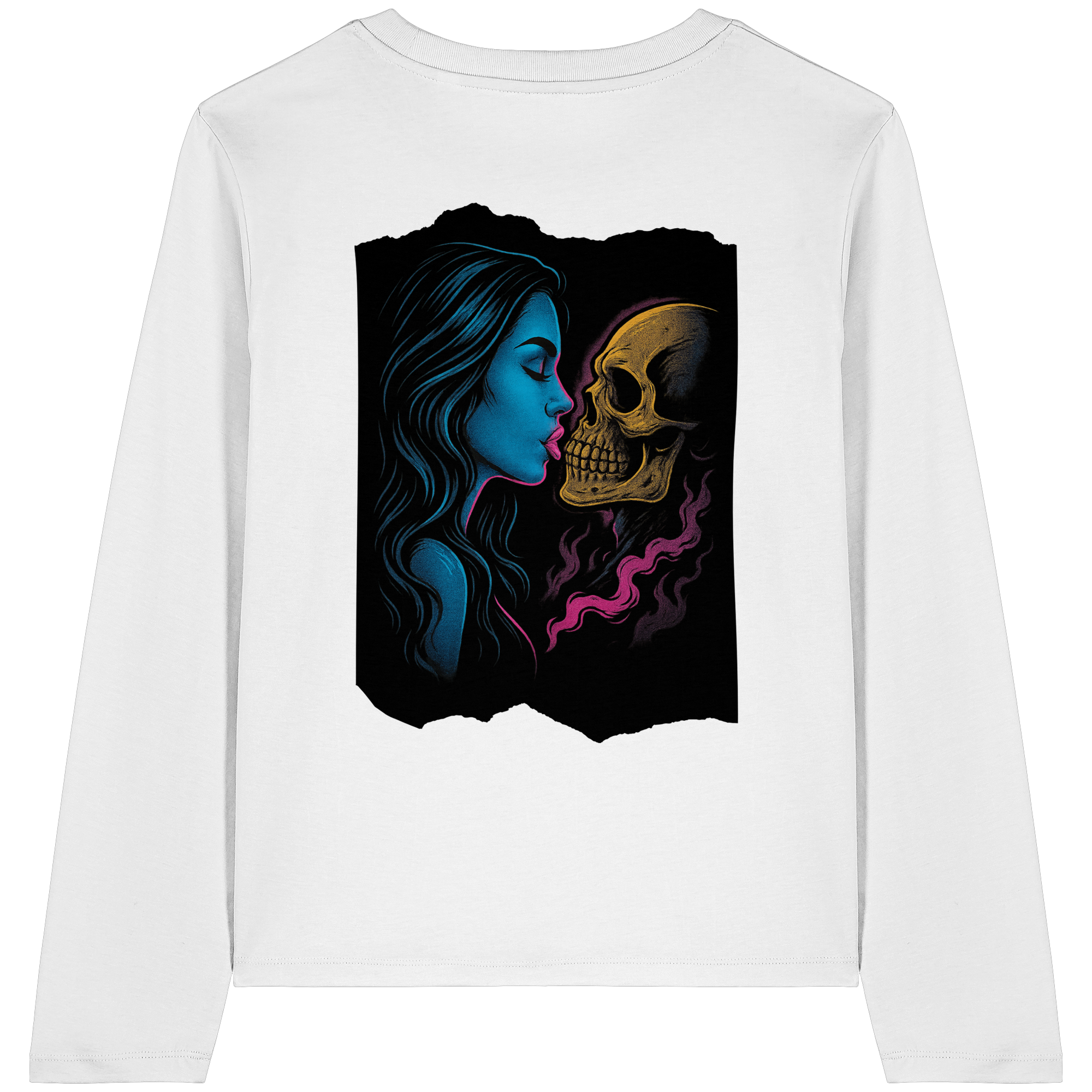 Kissing Skull - Womens Organic Longsleeve