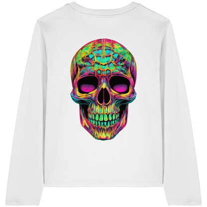 Psychedelic Skull - Womens Organic Longsleeve