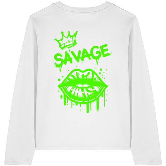 Kiss of Attitude - Womens Organic Longsleeve