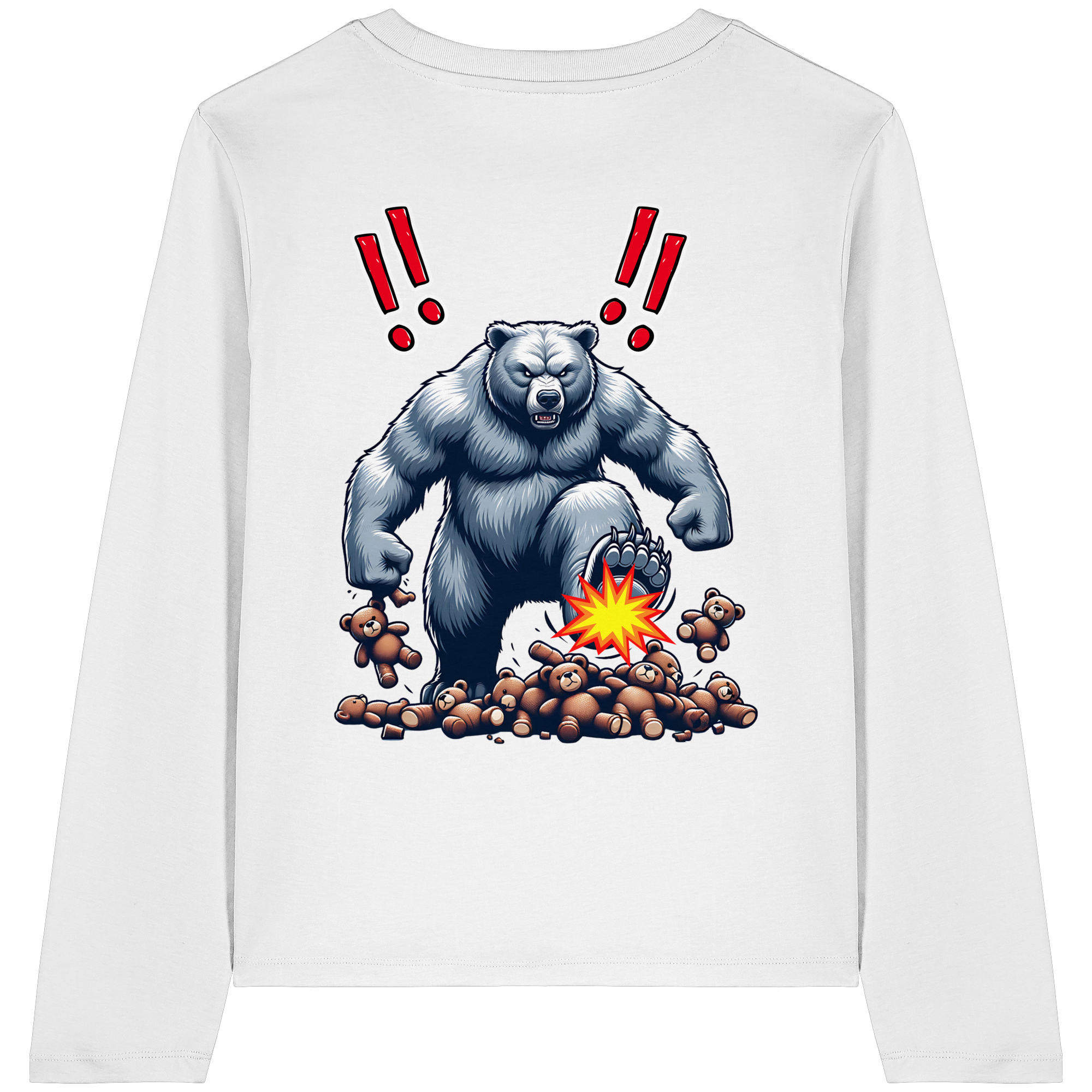 Teddy Terror - T-shirt bio à manches longues pour femme