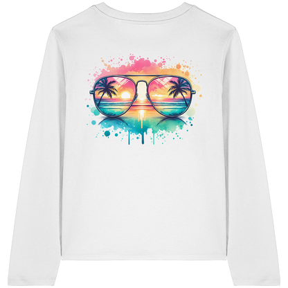 Tropical Sunset Glasses - Womens Organic Longsleeve