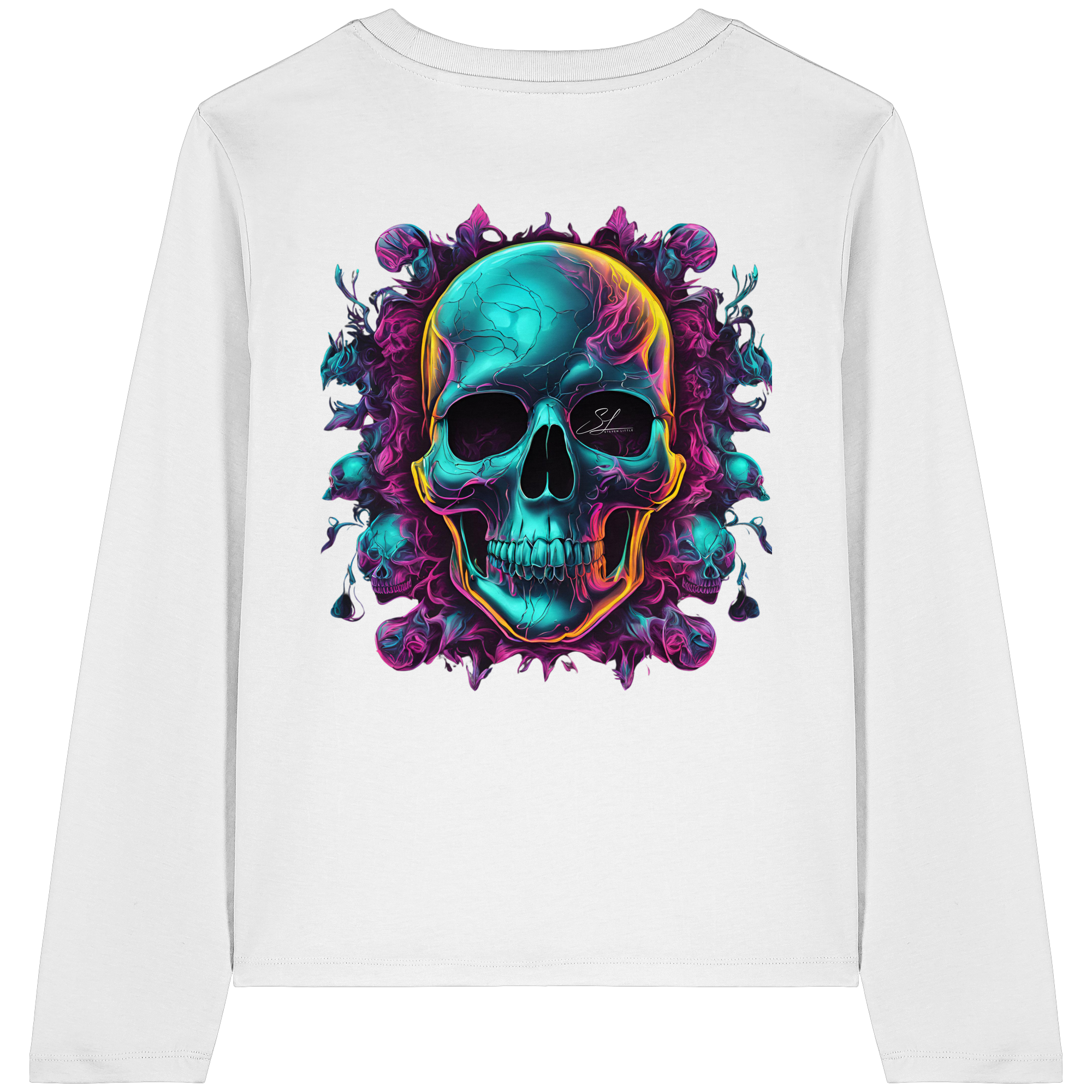 Crâne Galactique - T-shirt bio à manches longues pour femme