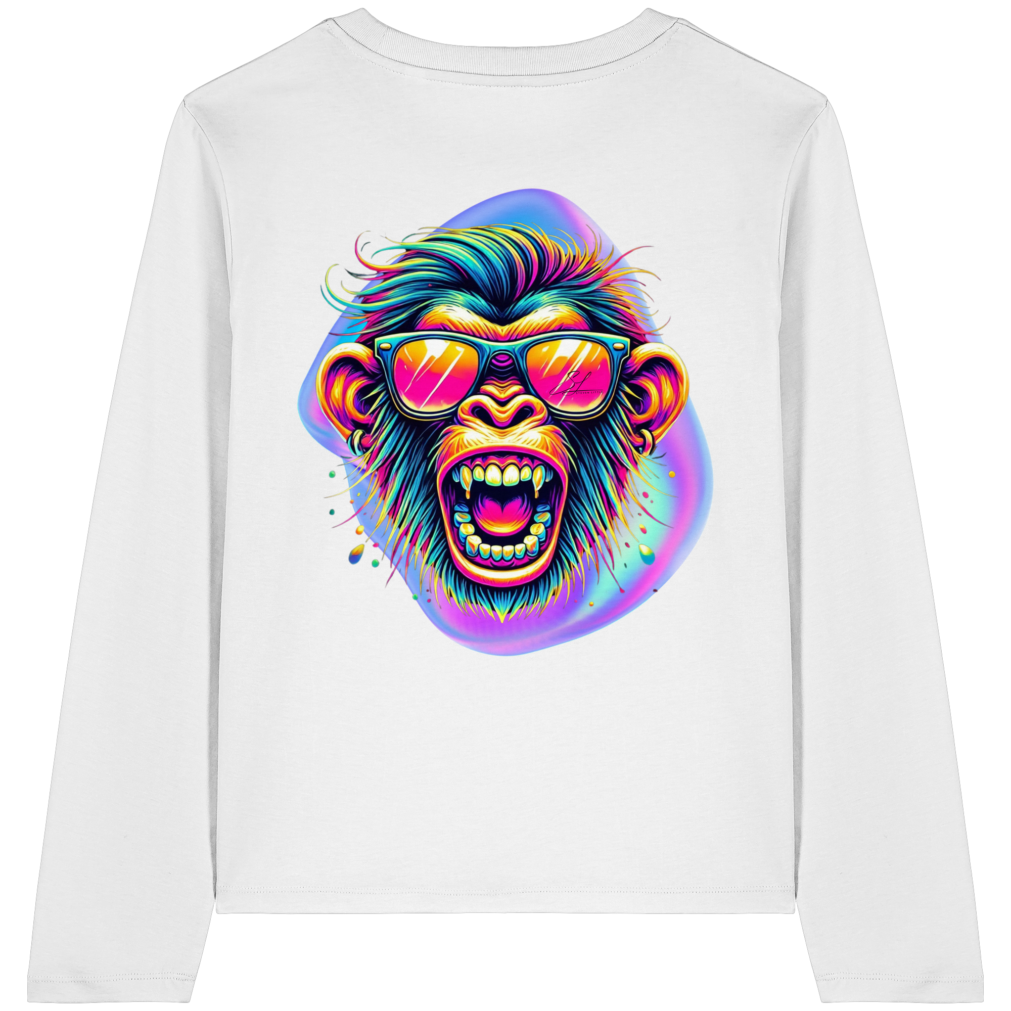 Crazy Chimp - T-shirt bio à manches longues pour femme