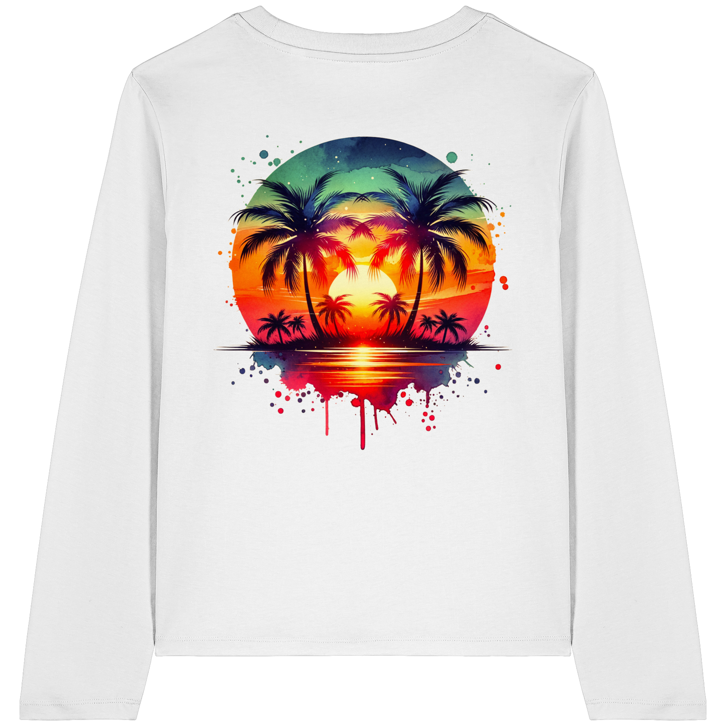 Tropical Sunset - Womens Organic Longsleeve