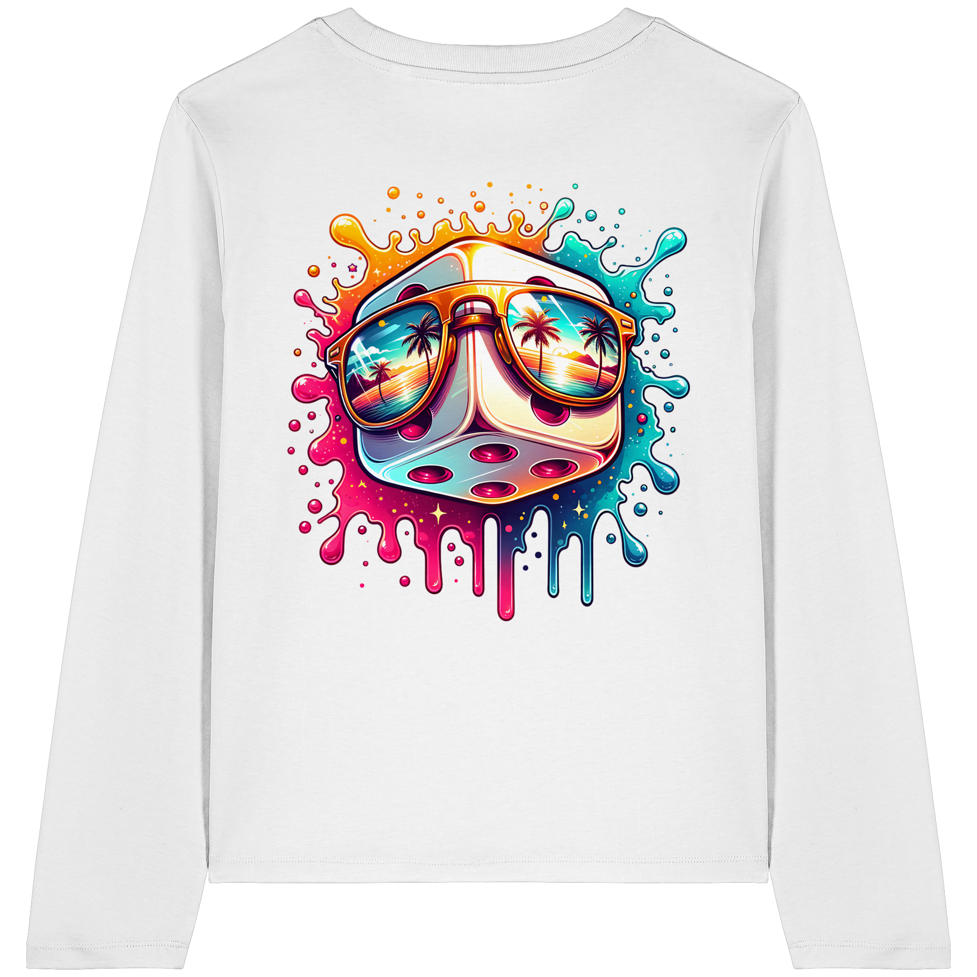 Sunset Vibes Dice - Womens Organic Longsleeve