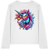 Funky Unicorn - T-shirt bio à manches longues pour femme