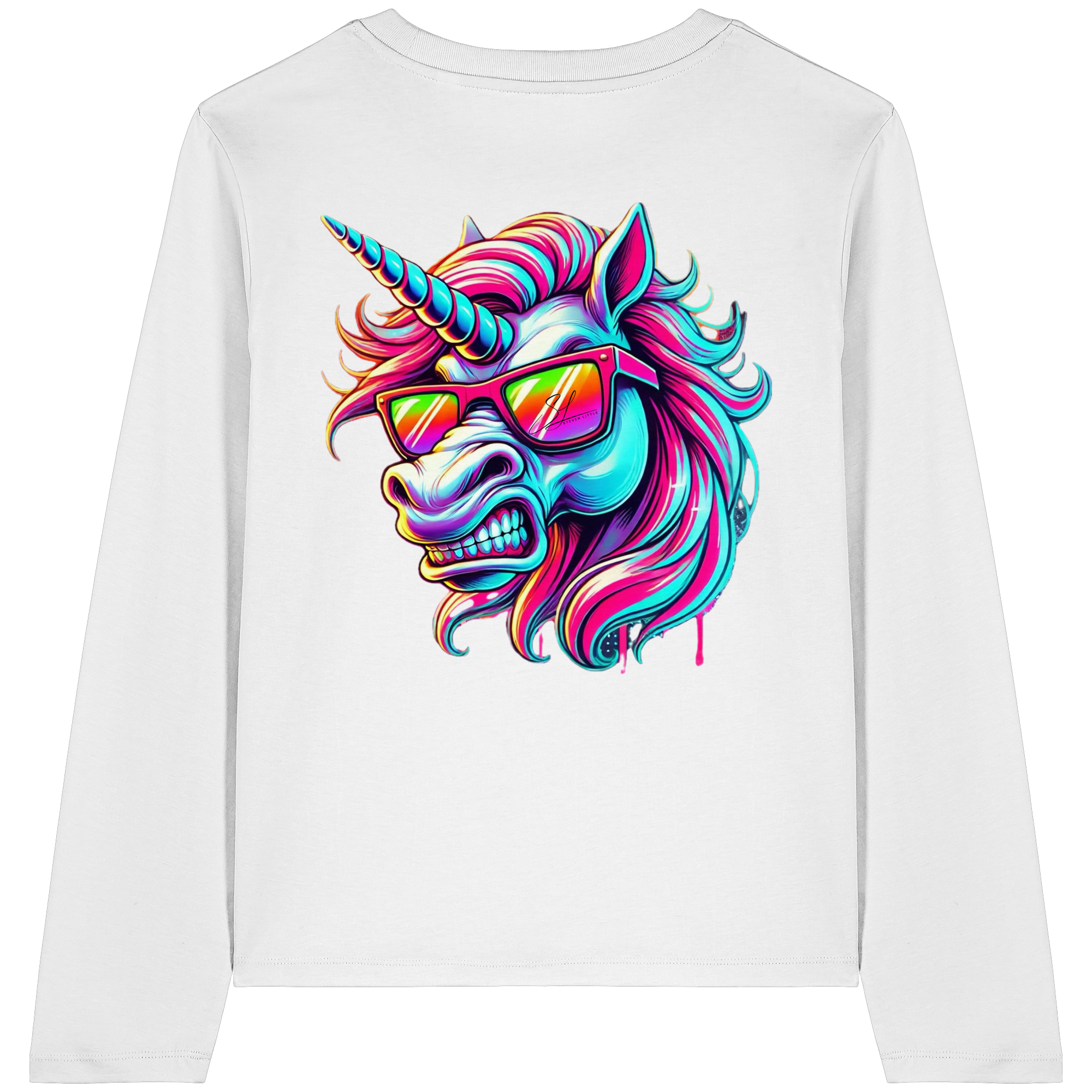 Funky Unicorn - T-shirt bio à manches longues pour femme