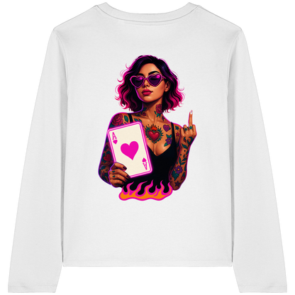 Queen of Hearts - Womens Organic Longsleeve T-Shirt
