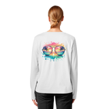 Tropical Sunset Glasses - Womens Organic Longsleeve