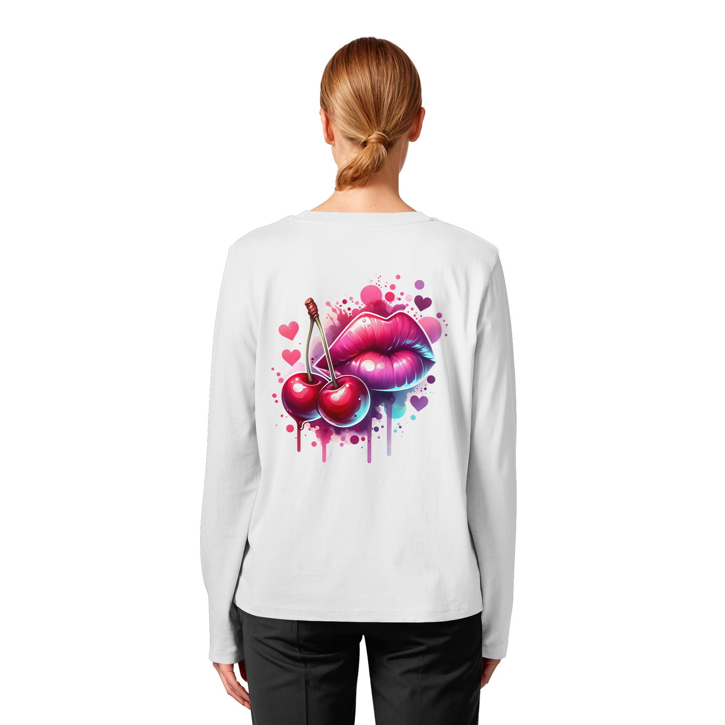 Cherry Kisses - Womens Organic Longsleeve