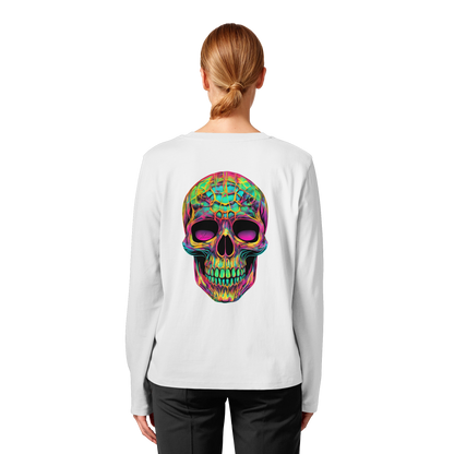 Psychedelic Skull - Womens Organic Longsleeve