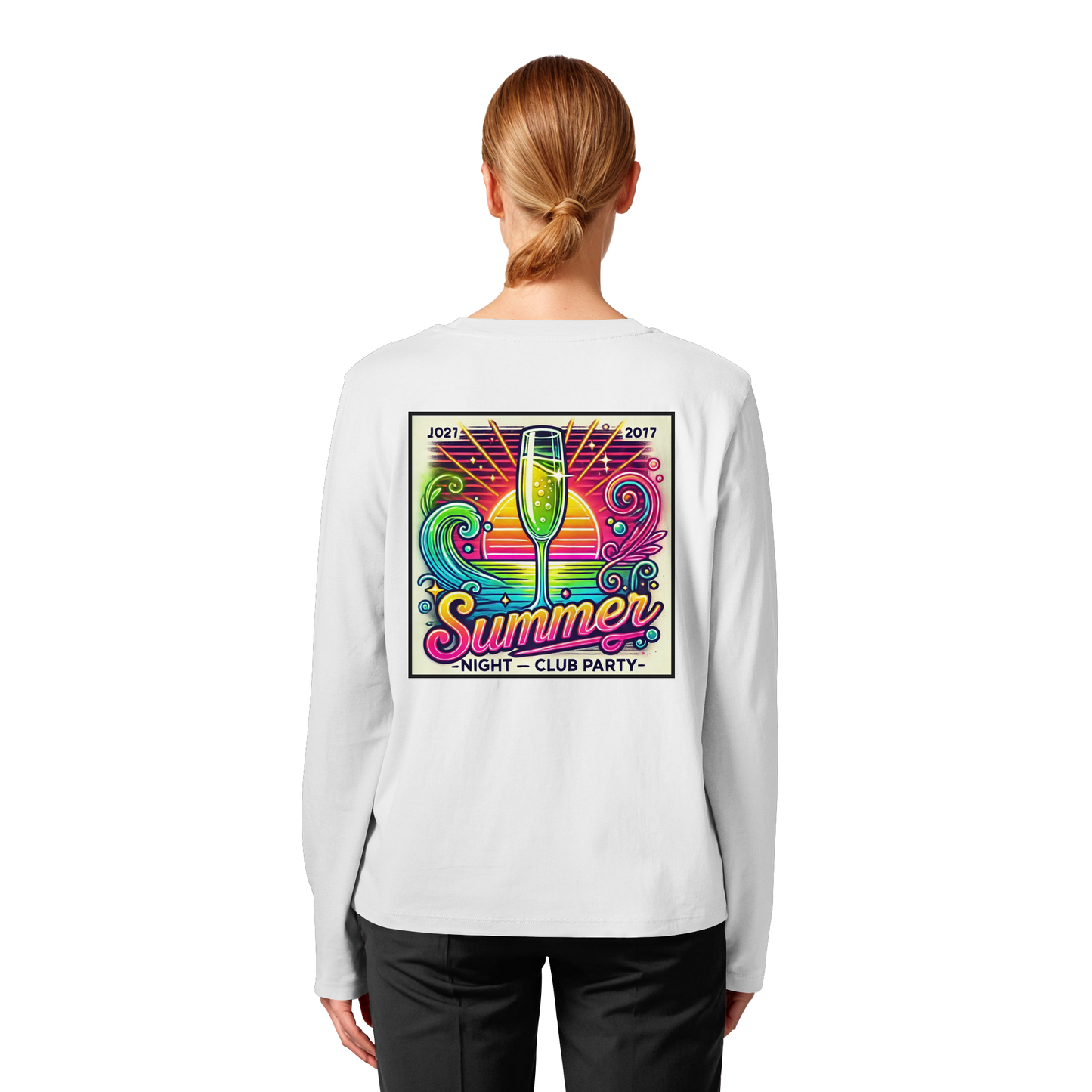 Summer Party Vibes - Womens Organic Longsleeve