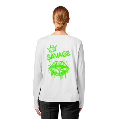 Kiss of Attitude - Womens Organic Longsleeve