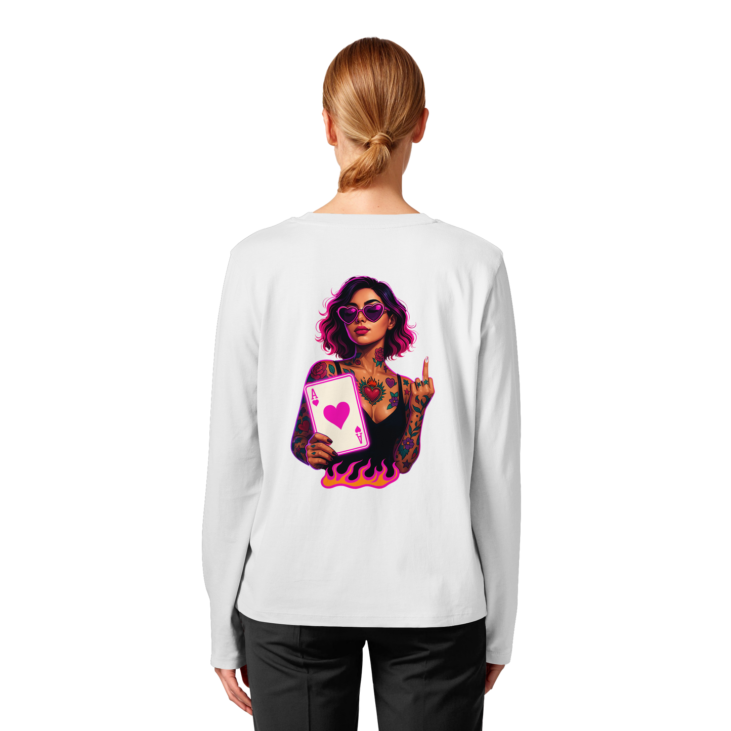 Queen of Hearts - Womens Organic Longsleeve