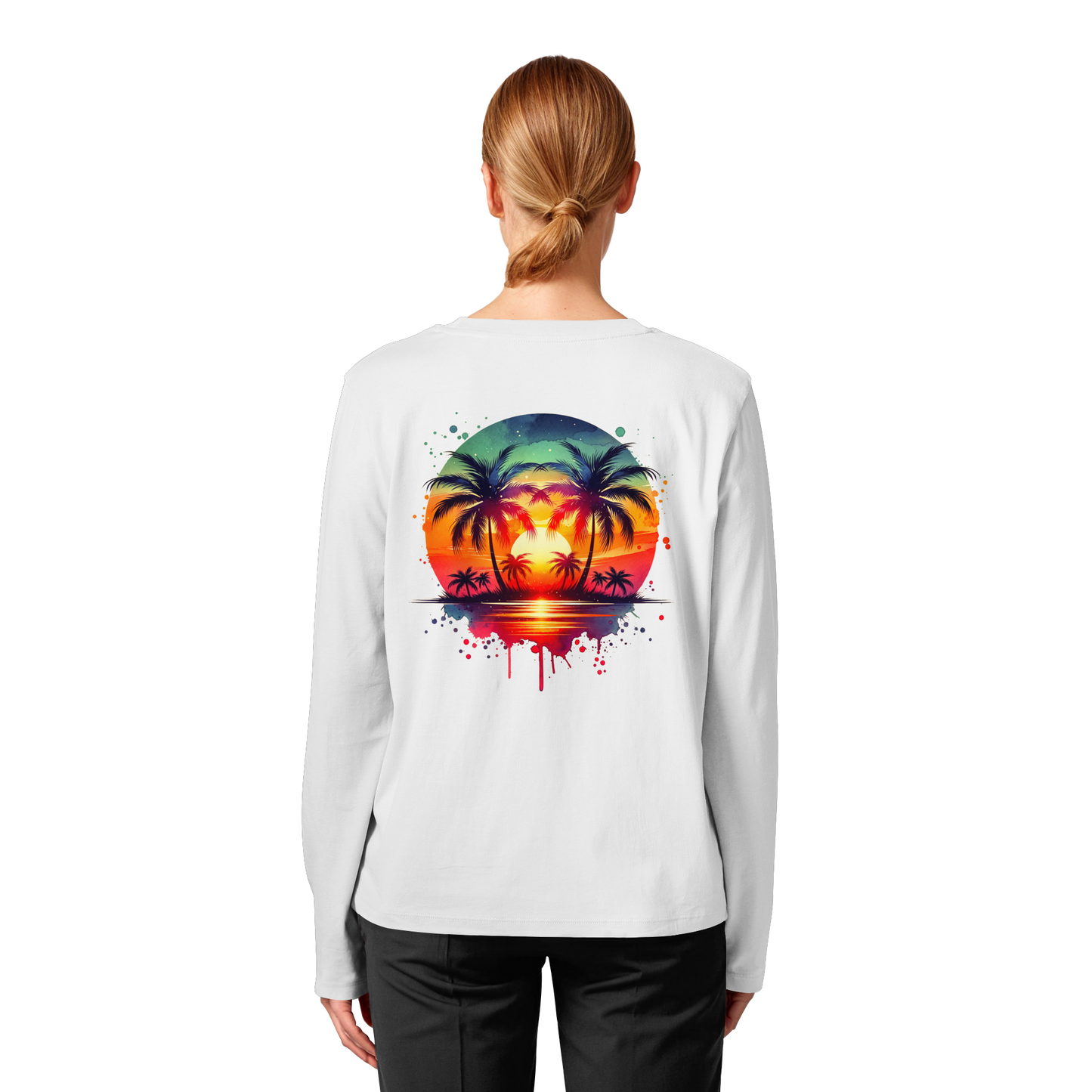 Tropical Sunset - Womens Organic Longsleeve