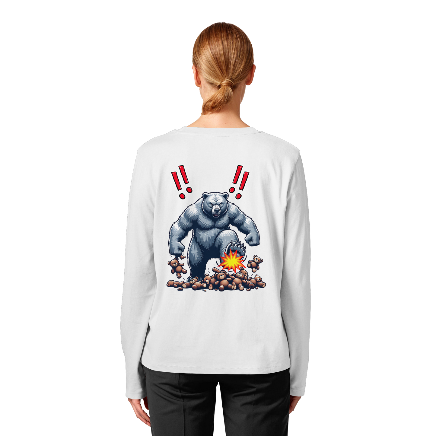 Teddy Terror - Womens Organic Longsleeve
