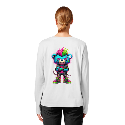 Punk Neon Teddy - Womens Organic Longsleeve