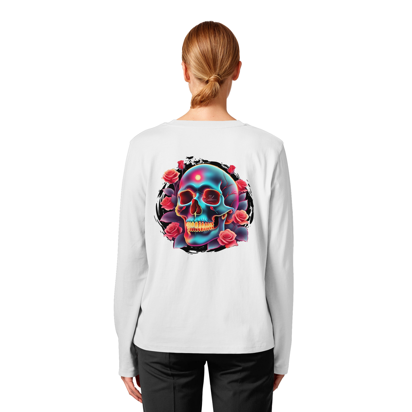 Glow Skull - Womens Organic Longsleeve