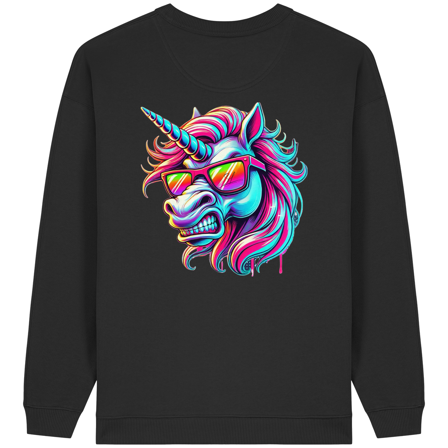 Funky Unicorn - Womens Organic Oversized Sweatshirt