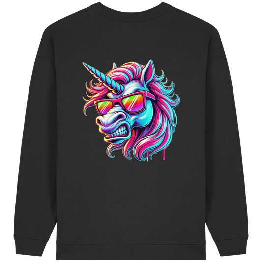 Funky Unicorn - Womens Organic Oversized Sweatshirt
