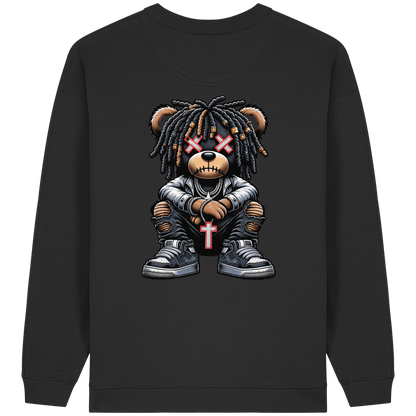Bad Ass Teddy - Womens Organic Oversized Sweatshirt