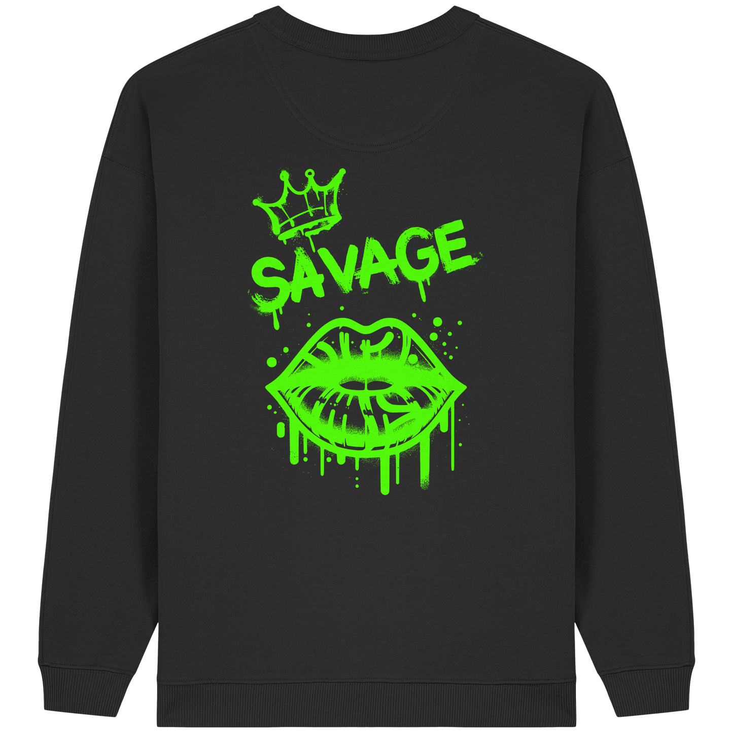 Kiss of Attitude - Womens Organic Oversized Sweatshirt