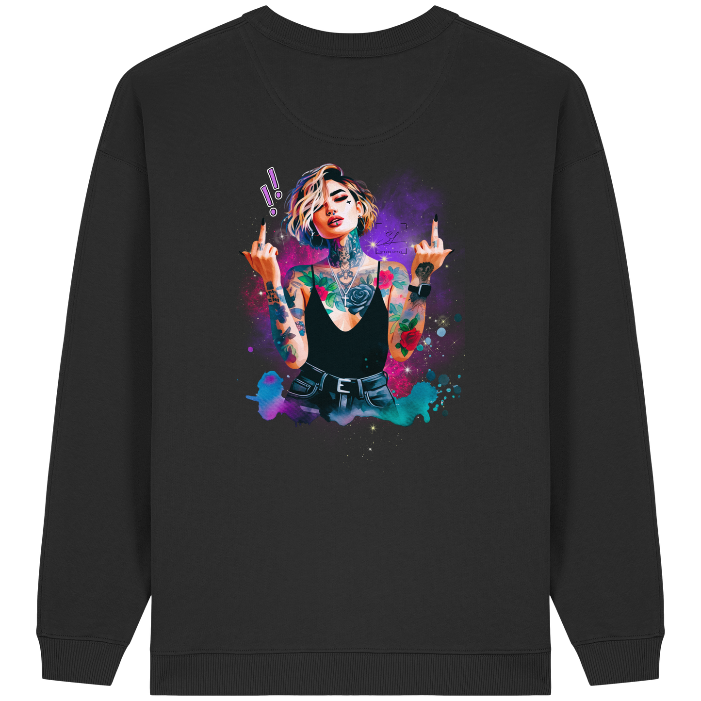 Rebel Rose - Sweat-shirt oversize bio pour femme