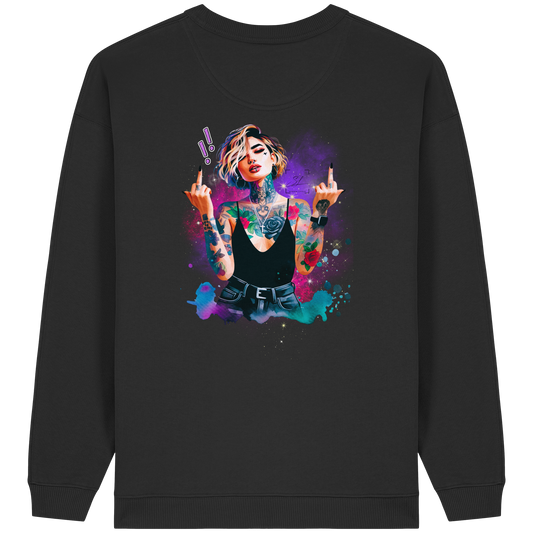 Rebel Rose - Womens Organic Oversized Sweatshirt