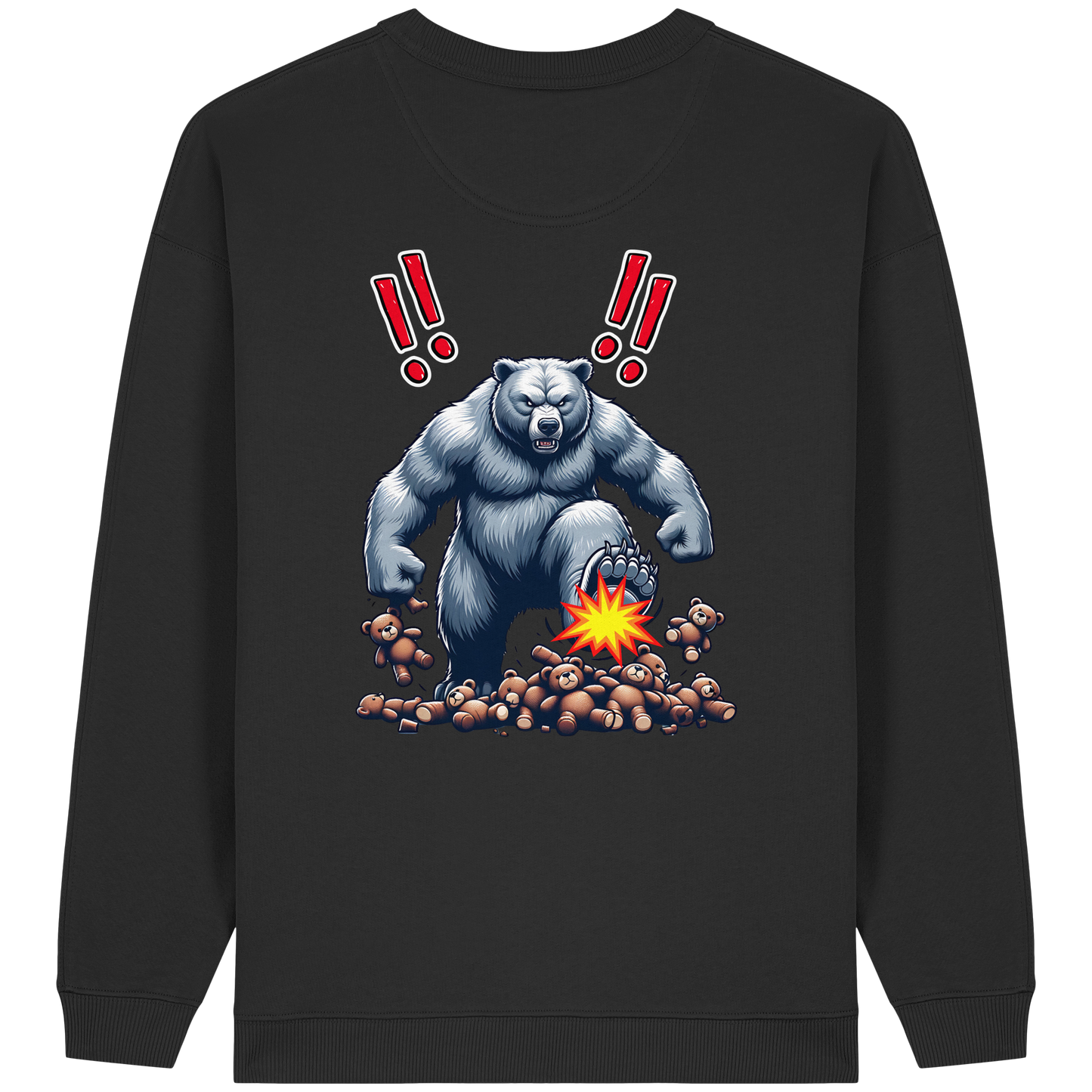 Teddy Terror - Womens Organic Oversized Sweatshirt