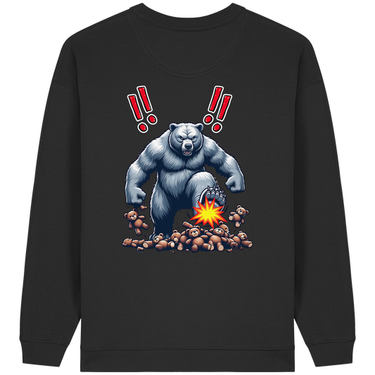 Teddy Terror - Womens Organic Oversized Sweatshirt