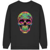 Psychedelic Skull - Womens Organic Oversized Sweatshirt