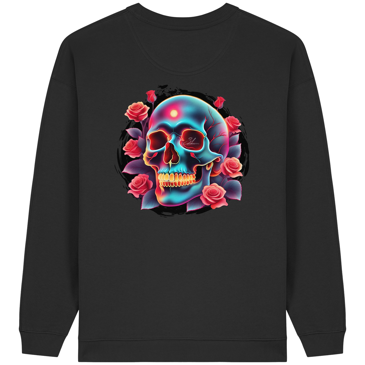 Glow Skull - Womens Organic Oversized Sweatshirt